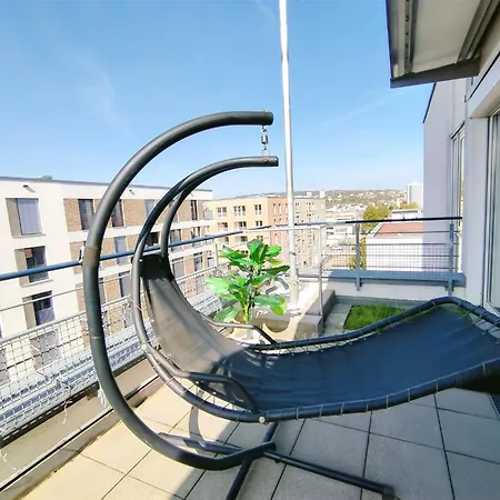 Ulmer Penthouse Fuer 7, Arbeitsplatz, Xxl-dachterrasse, Grill, Wii Ulma