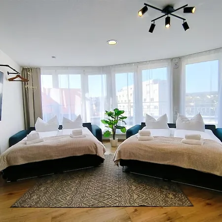 Appartamento Ulmer Penthouse Fuer 7, Arbeitsplatz, Xxl-dachterrasse, Grill, Wii